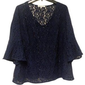 Rose + Olive Navy Floral Lace Size 2X